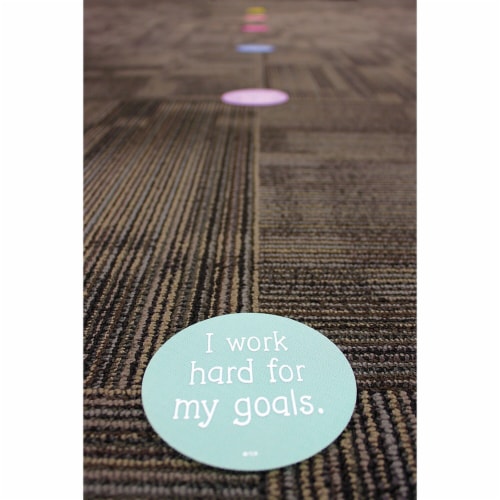 Teacher Created Resources Spot On Carpet Markers Positive Mindset 4  Assorted Pack of 12 Perspective: back