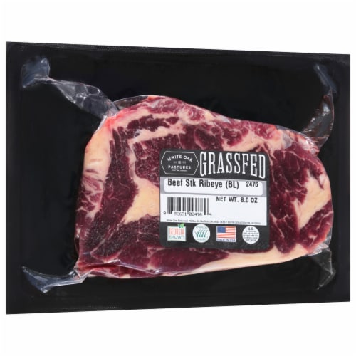 Grass Fed Beef Bone-Less Rib Eye Steak Perspective: back