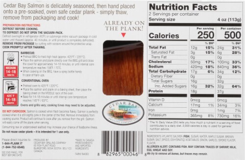 Cedar Bay™ Grilling Co. Hickory Maple Cedar Planked Atlantic Salmon Perspective: back