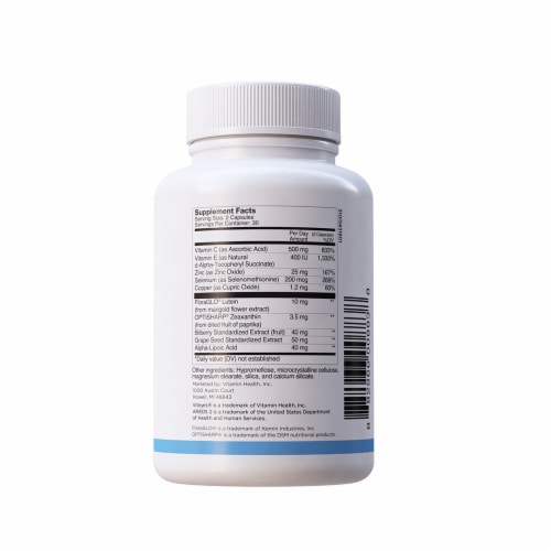 Viteyes Classic Advanced Areds 2 Based Formula Macular Support Capsules Perspective: back