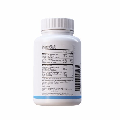 Viteyes Classic Advanced Areds 2 Based Formula Macular Support Capsules Perspective: back