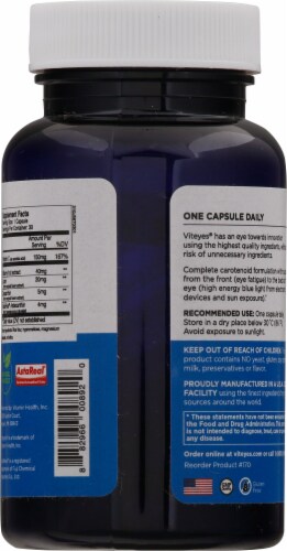 Viteyes® Blue Light Defender+ Vitamin Capsules Perspective: back