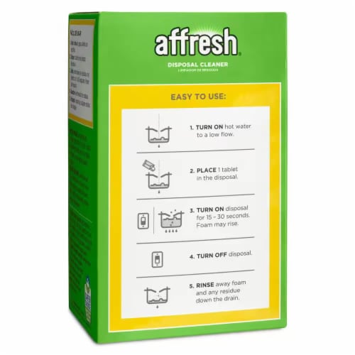 affresh Citrus Garbage Disposal Cleaner Tablets Perspective: back