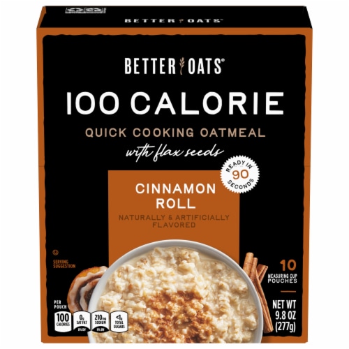 Better Oats® 100 Calories Cinnamon Roll Instant Oatmeal, 10 ct / 0.98 oz -  Foods Co.