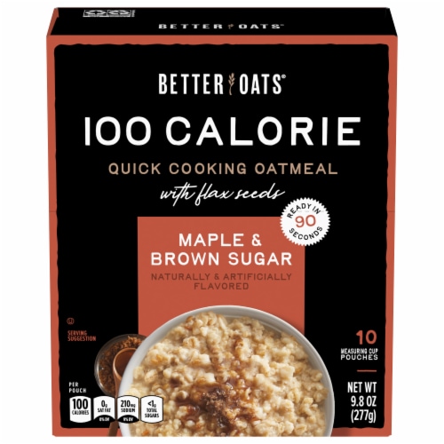Better Oats 100 Calorie Maple and Brown Sugar Oatmeal with Flax Seeds