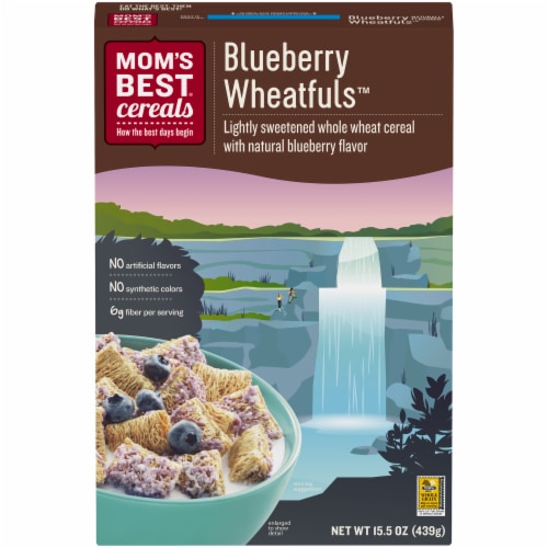 Mom's Best Blueberry Wheatfuls Cereal Perspective: back