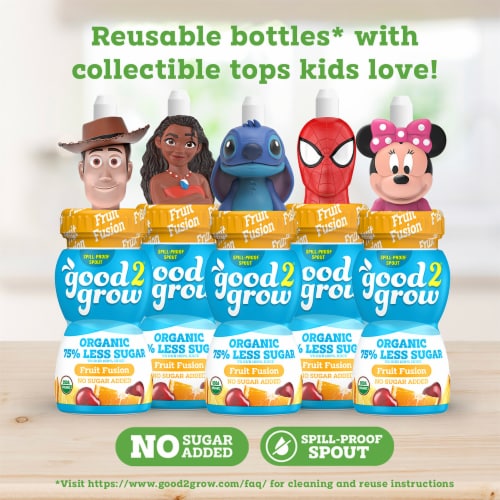 good2grow® Fruit Fusion Organic Low Sugar Juice Bottle Perspective: back