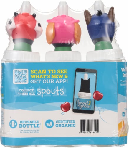 good2grow® Fruit Fusion Organic Low Sugar Juice Bottles (character tops may vary) Perspective: back