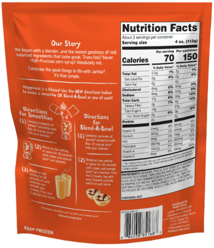 Jamba® All Natural Orange Dream Machine Smoothie Mix Perspective: back