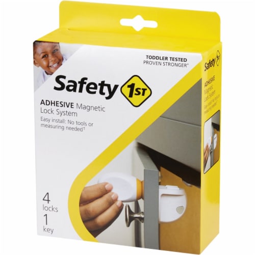 Safety 1st Plastic Adhesive Magnetic Lock System (4-Lock Set) HS293 Perspective: back