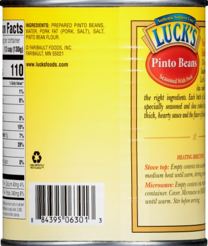 Luck's® Pinto Beans Seasoned with Pork Perspective: back