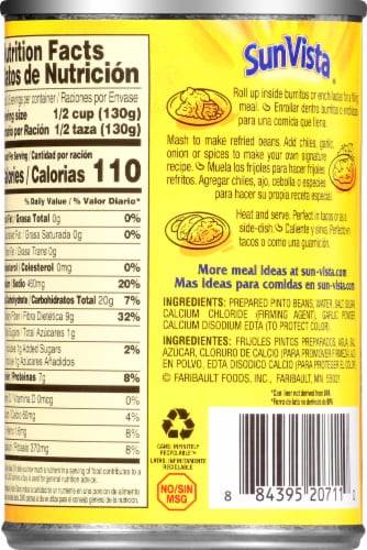 Sun Vista® Pinto Beans Perspective: back