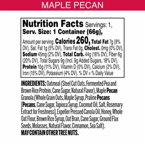 Bear Naked Maple Pecan Granola and Steel Cut Oatmeal Perspective: back