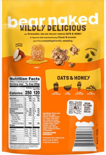 Bear Naked® Oats & Honey Granola Perspective: back