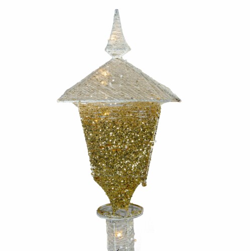 Northlight 48  Cool White LED Lighted Christmas Outdoor Lamp Post Perspective: back