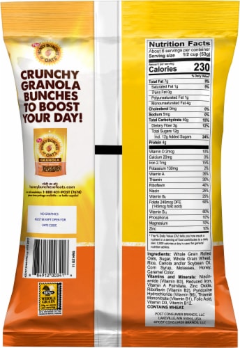 Honey Bunches of Oats® Honey Roasted Granola Perspective: back