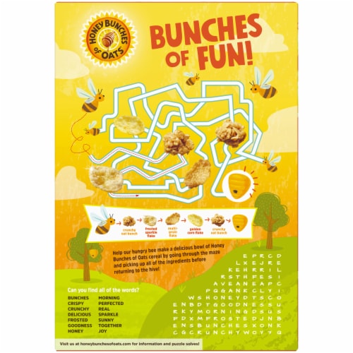 Post® Honey Bunches of Oats Honey Roasted Cereal Perspective: back