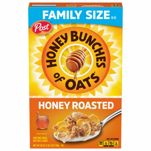Post Honey Bunches of Oats Honey Roasted Breakfast Cereal Perspective: back
