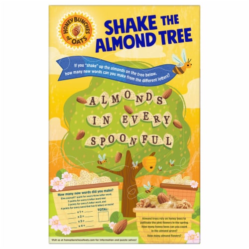 Post® Honey Bunches of Oats® With Almonds Family Size Cereal Perspective: back