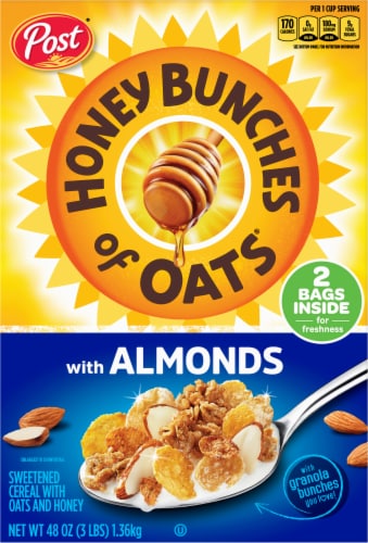 Post® Honey Bunches of Oats with Almonds Cereal Perspective: back