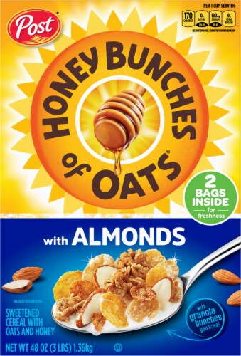 Post® Honey Bunches of Oats with Almonds Cereal Perspective: back