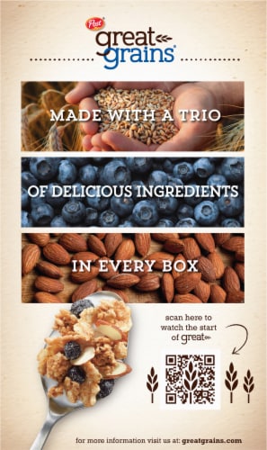 Post® Great Grains® Blueberry Morning Cereal Perspective: back