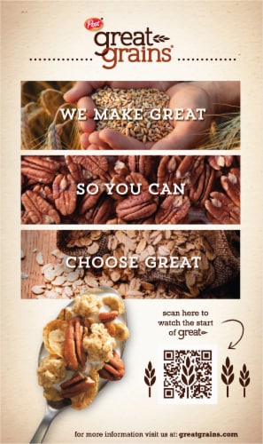 Post Great Grains Crunchy Pecan Cereal Perspective: back