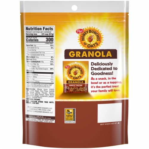 Honey Bunches of Oats® Maple Pecan Granola Perspective: back