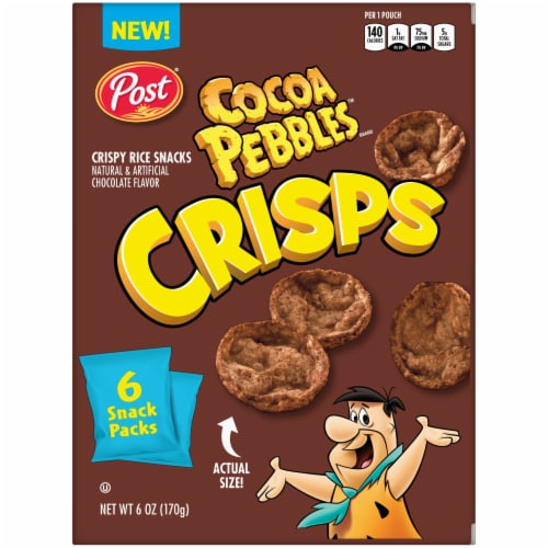 Post® Cocoa Pebbles™ Crisps Baked Bite-Sized Snacks Perspective: back