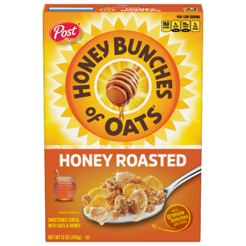 Post Honey Bunches of Oats Honey Roasted Breakfast Cereal Perspective: back