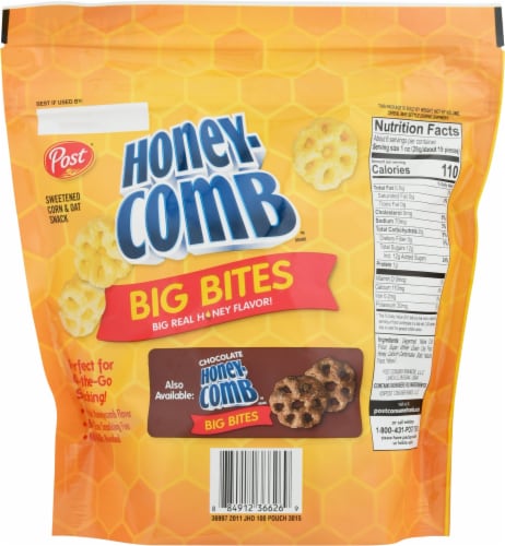 Post® Honeycomb Big Bites Bag Cereal Perspective: back