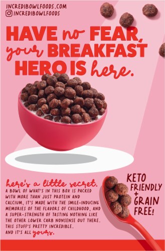 Incredi-Bowl Chocolate Crunch Keto Cereal Perspective: back