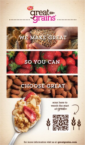 Post® Great Grains® Red Berry Almond Crunch Cereal Perspective: back
