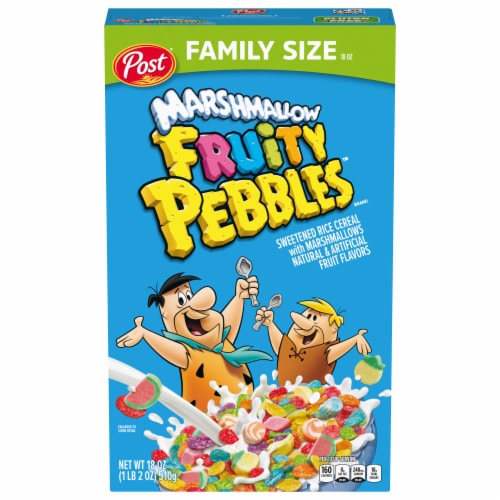 Post® Fruity Pebbles Marshmallow Cereal Perspective: back