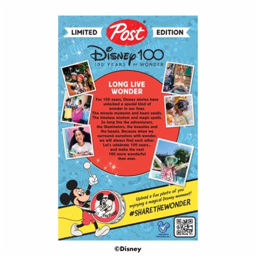 Post® Mickey Mouse Club Confetti Cake Cereal Perspective: back