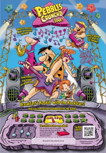 Post® Fruity Pebbles™ Crunch'd with Rockstar Shapes Cereal Perspective: back