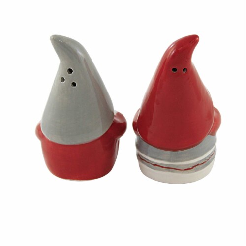 Tabletop Christmas Gnome S/P Shakers Dolomite Braids Hat Y7808 Perspective: back