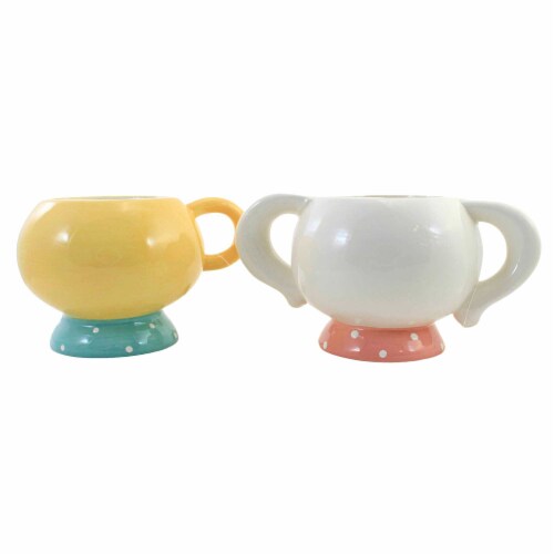 Tabletop Dottie Chick & Bunny Mug Dolomite Easter Decor A5072 Perspective: back