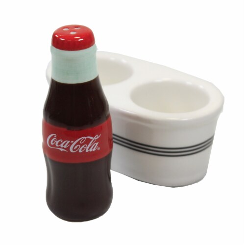 Tabletop Coca-Cola Salt And Pepper Ceramic Seasonings A3442 Perspective: back