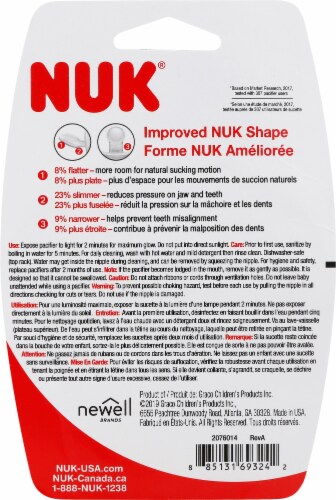 NUK® Silicone Orthodontic Pacifier Value Pack Perspective: back