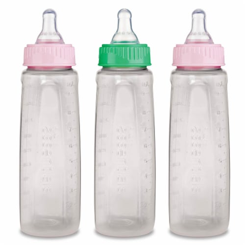First Essentials by Nuk Clear View Bottle, 9Oz, 3Pk, Medium Flow White 9Oz Perspective: back