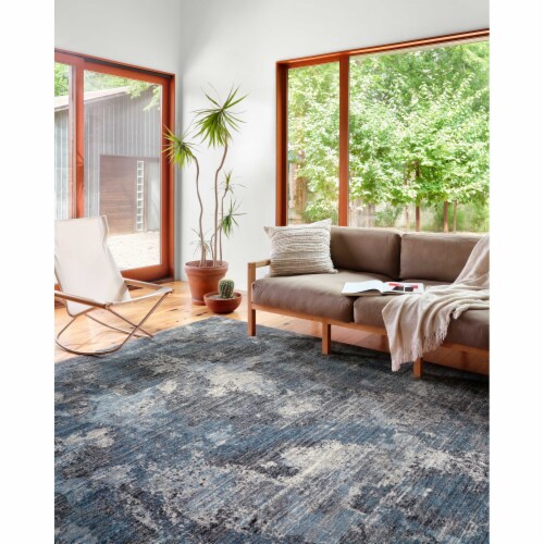 Sam-05 Dove, Sky 2'-7  X 12'-0  Size Rug Perspective: back