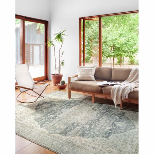 Sky-12 Charcoal, Dove 8'-0  X 8'-0  Round Size Rug Perspective: back