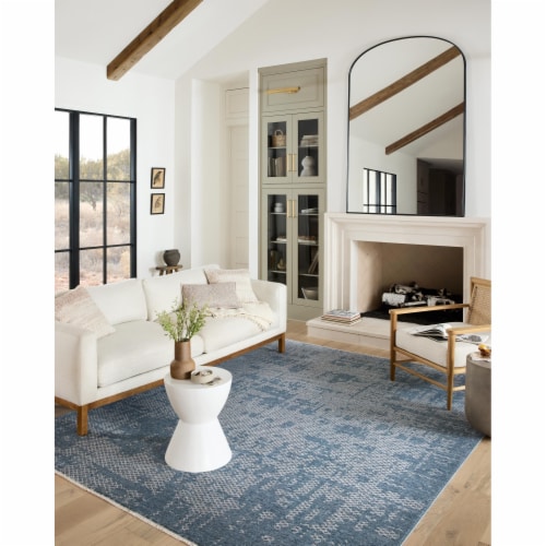 Van-01 Denim, Dove 2'-7  X 12'-0  Size Rug Perspective: back