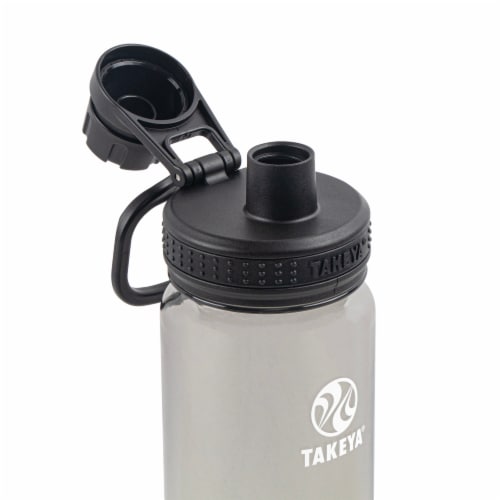 Takeya Tritan Spout Water Bottles - Clear/Stormy Black Perspective: back