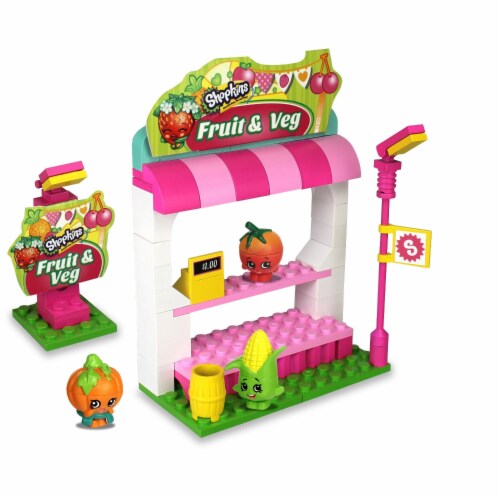 Shopkins Kinstructions Fruit & Veggie Stand (101 Pieces) Perspective: back