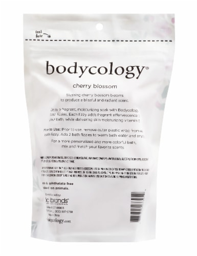 Bodycology® Cherry Blossom Bath Fizzies Perspective: back