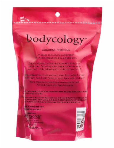 Bodycology Coconut Hibiscus Bath Fizzes Perspective: back