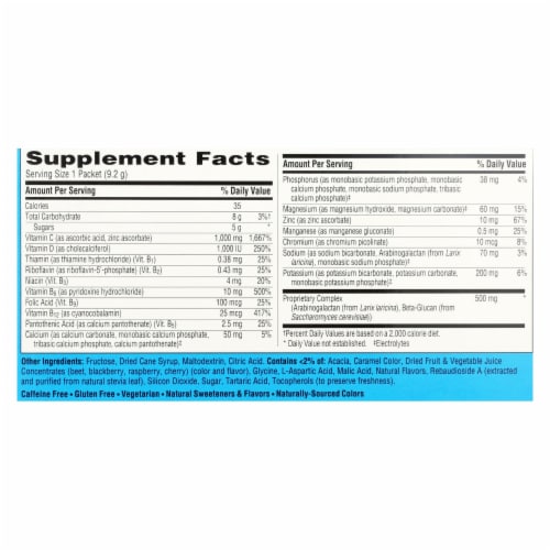 Emergen-C Immune+ Vitamin C Powder Perspective: back