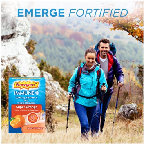 Emergen-C Immune+ Vitamin C Powder Perspective: back